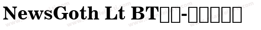 NewsGoth Lt BT免费字体转换